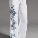 Floral Print Wide Leg Pants, Casual Loose Pants For Spring & Fall, Women's Clothing