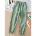 Solid Drawstring Jogger Sweatpants, Casual Slant Pocket Pants, Women's Clothing