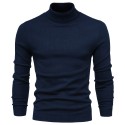 All Match Best Sellers Autumn Winter Pullover Men Solid Turtleneck Sweaters