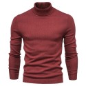 All Match Best Sellers Autumn Winter Pullover Men Solid Turtleneck Sweaters