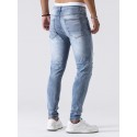 Slim Fit Ripped Jeans, Men's Casual Street Style Distressed Medium Stretch Denim Pants