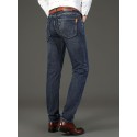 Men's Classic Vintage Solid Jeans, Slightly Stretch Comfy Casual Pants For Men's Outdoor Wearing