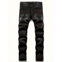 Men's Halloween Patchwork Jeans, Casual Street Style Medium Stretch Denim Pants