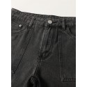 Men's Casual Multi Pocket Jeans, Chic Street Style Regular Jeans