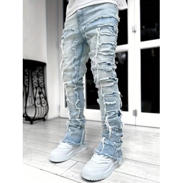 Men's Casual Tapered Trousers Solid Casual Long Cropped Pants Streetwear For Men