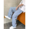 Men's Loose Wide Leg Jeans, Casual Street Style Denim Pants