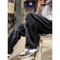 Y2k Distressed Star Pattern Jeans, Men's Halloween Casual Street Style Loose Fit Denim Pants For The Four Seasons