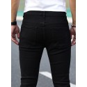 Men's Classic Design Skinny Jeans, Men's Casual Street Style Stretch Jeans