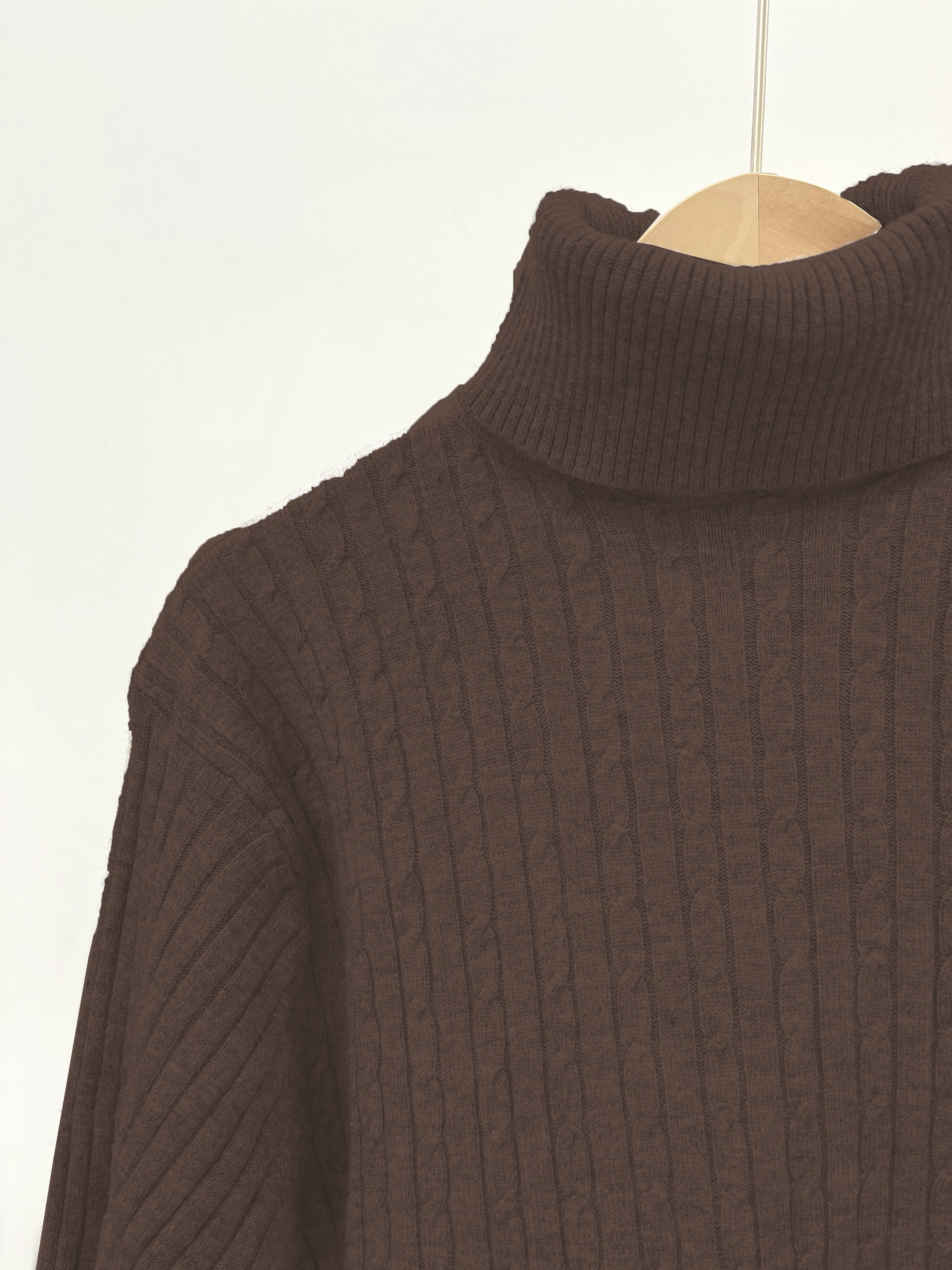 all match knitted solid sweater mens casual warm high stretch turtleneck pullover sweater for men fall winter details 10