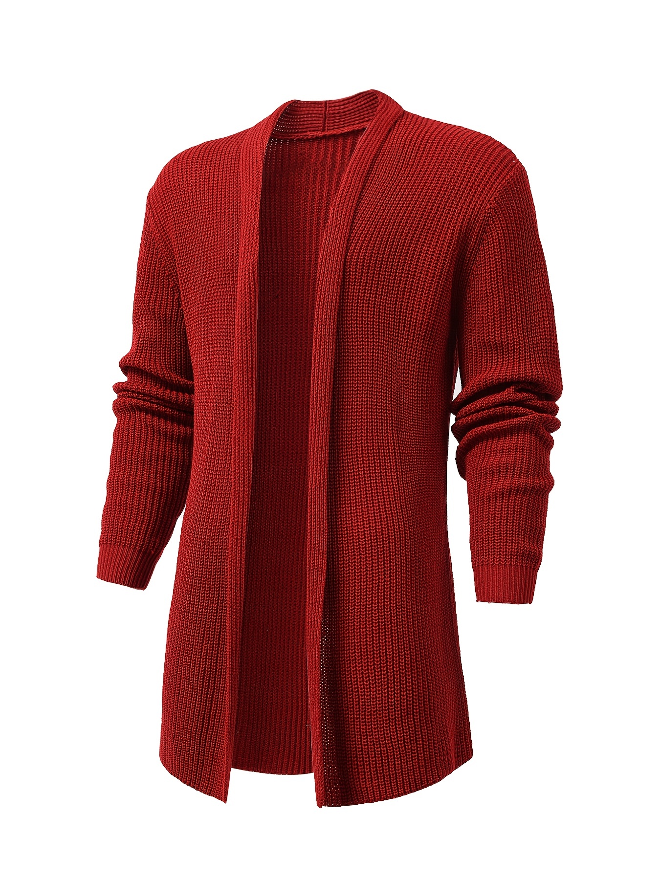 elegant slightly stretch knit cardigan coat mens casual vintage style v neck sweater cardigan for fall winter details 5