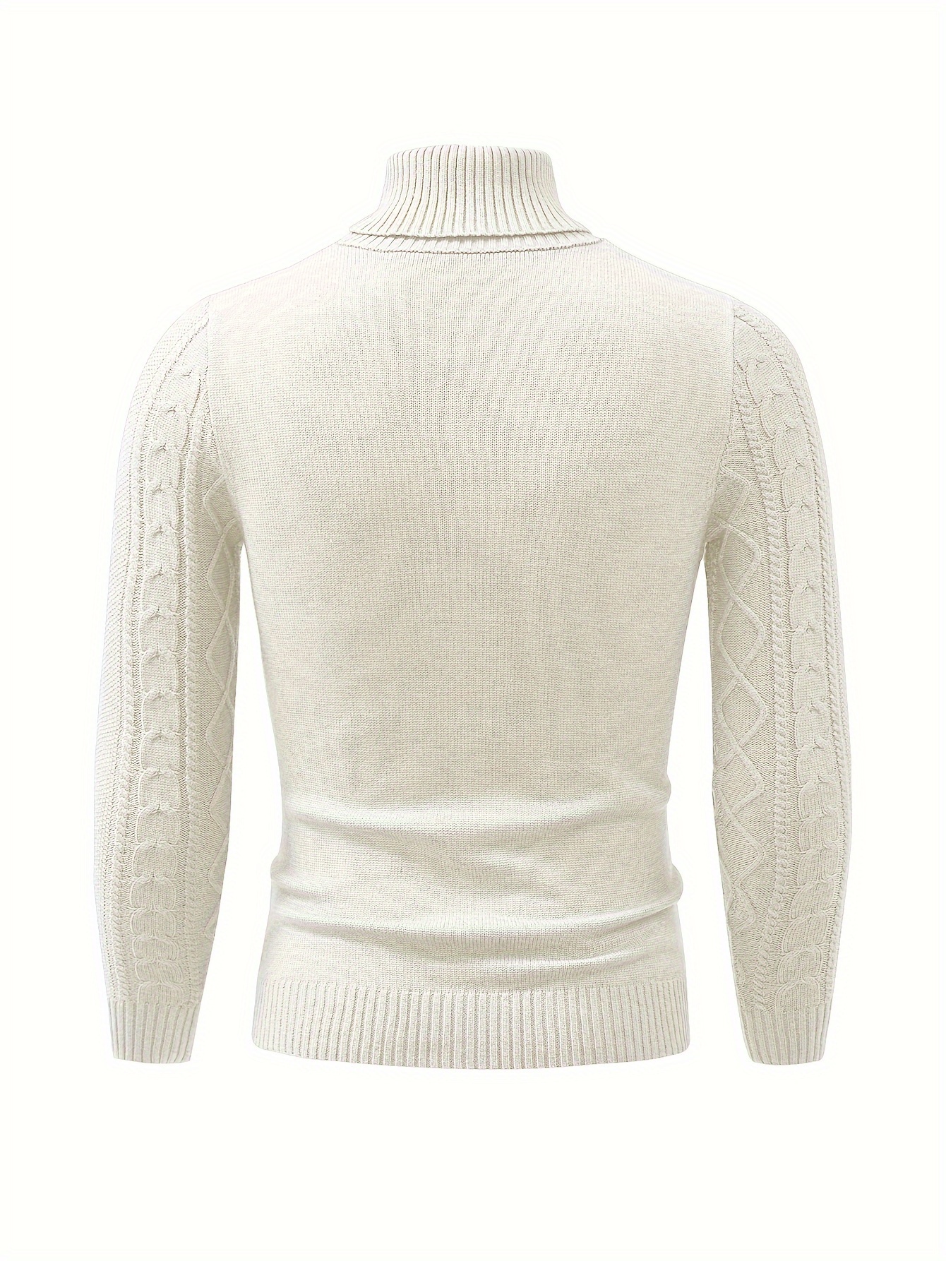 mens plain turtleneck sweater trendy high stretch fashion comfy thermal tops details 35