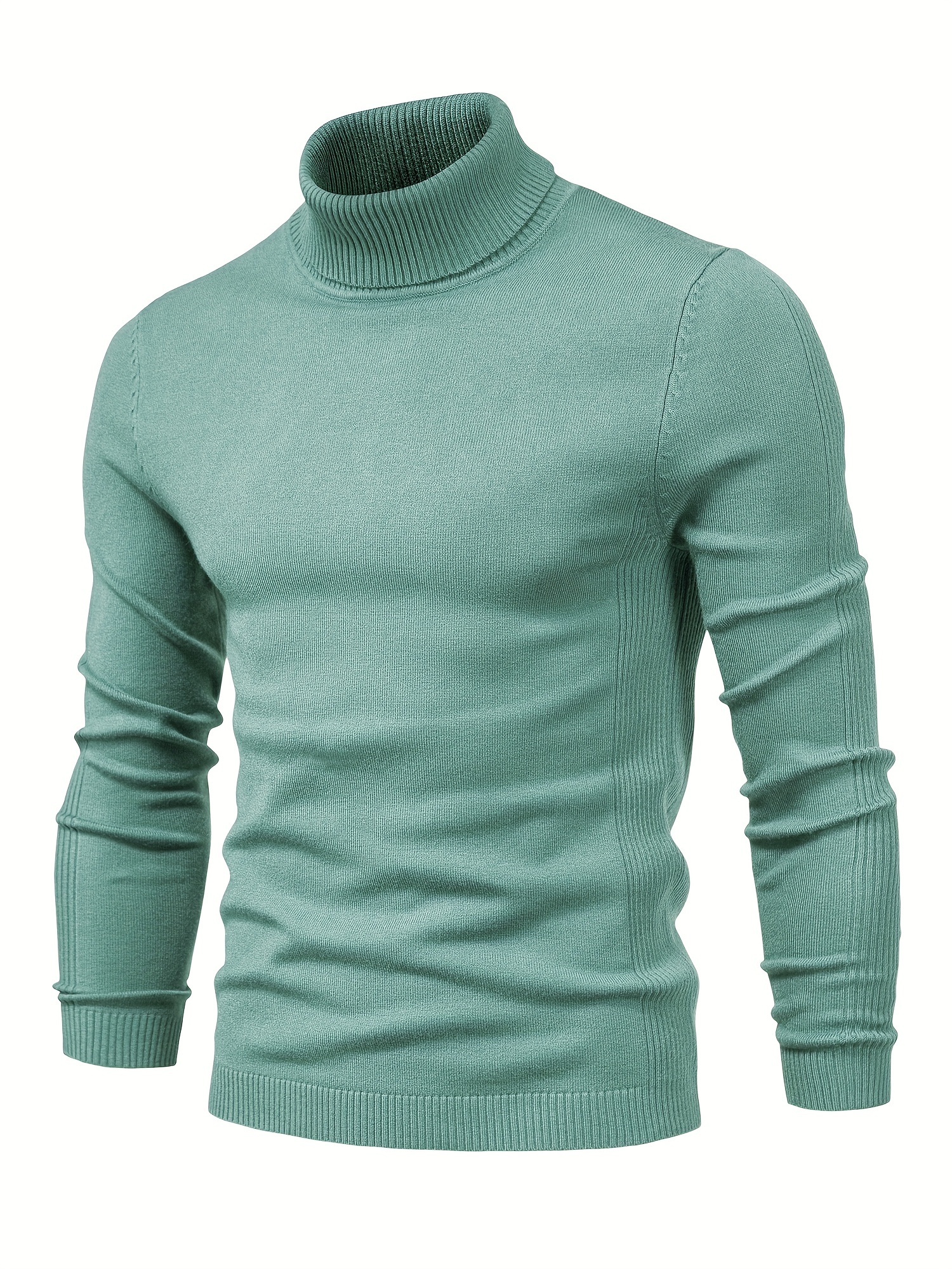 all match best sellers autumn winter pullover men solid turtleneck sweaters details 22