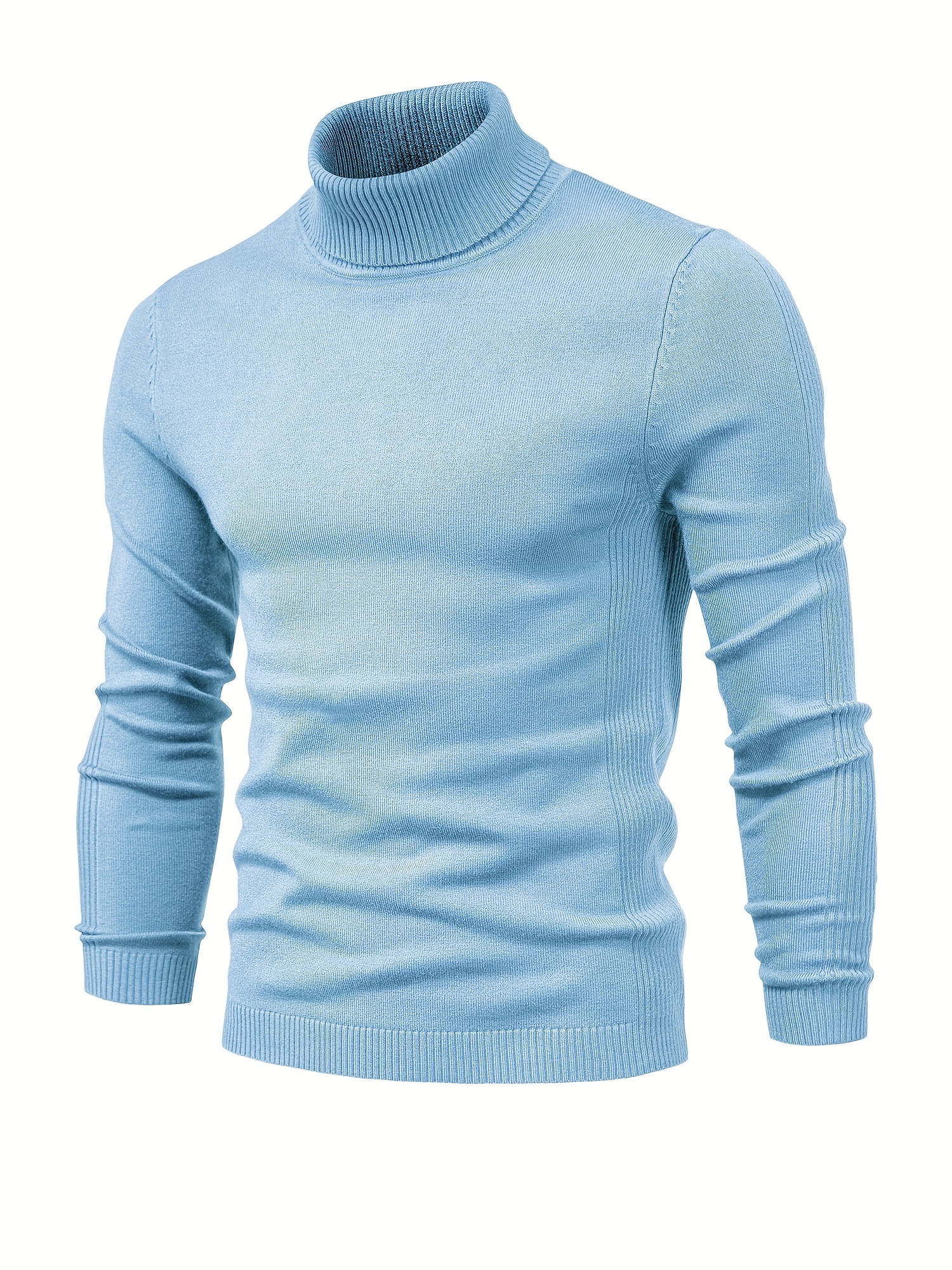 all match best sellers autumn winter pullover men solid turtleneck sweaters details 33