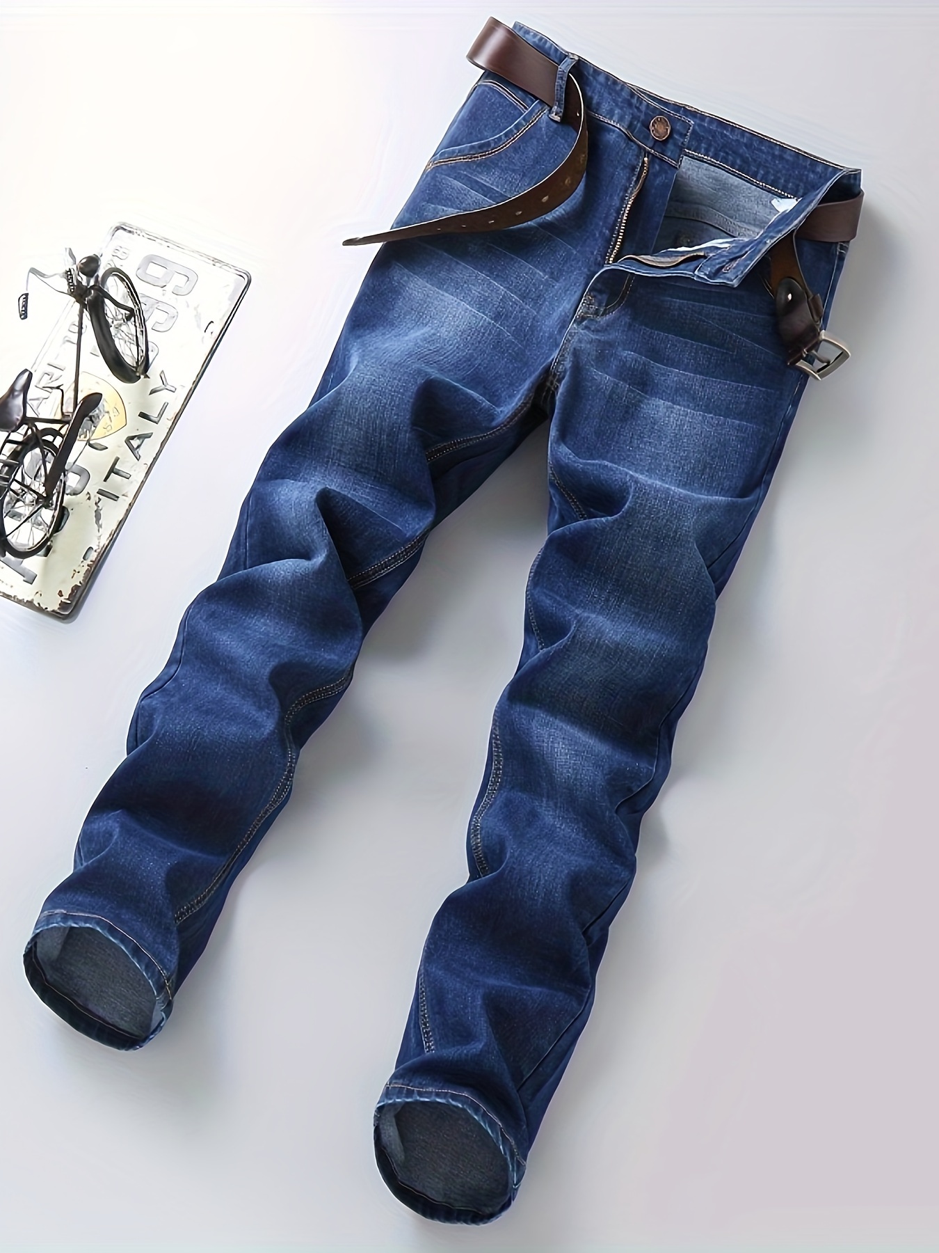 semi formal jeans, mens semi formal jeans chic classic design stretch jeans for business details 12